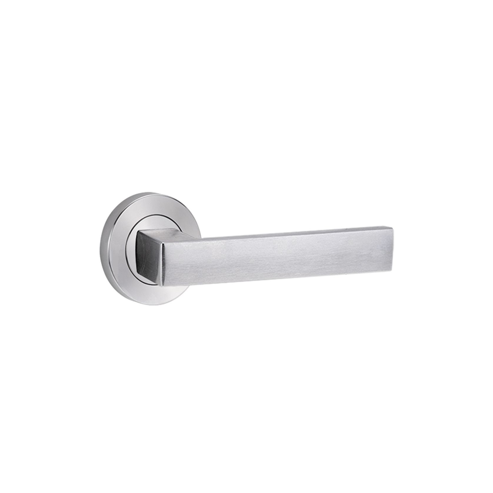 Lockwood 101 Door Lever on Round Rose Full Set gallery detail image