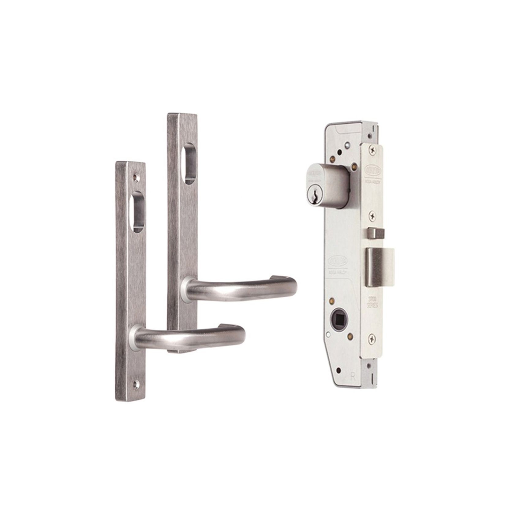 Lockwood Narrow Mortice Lock Kit Double Cyl/Handles SC gallery detail image