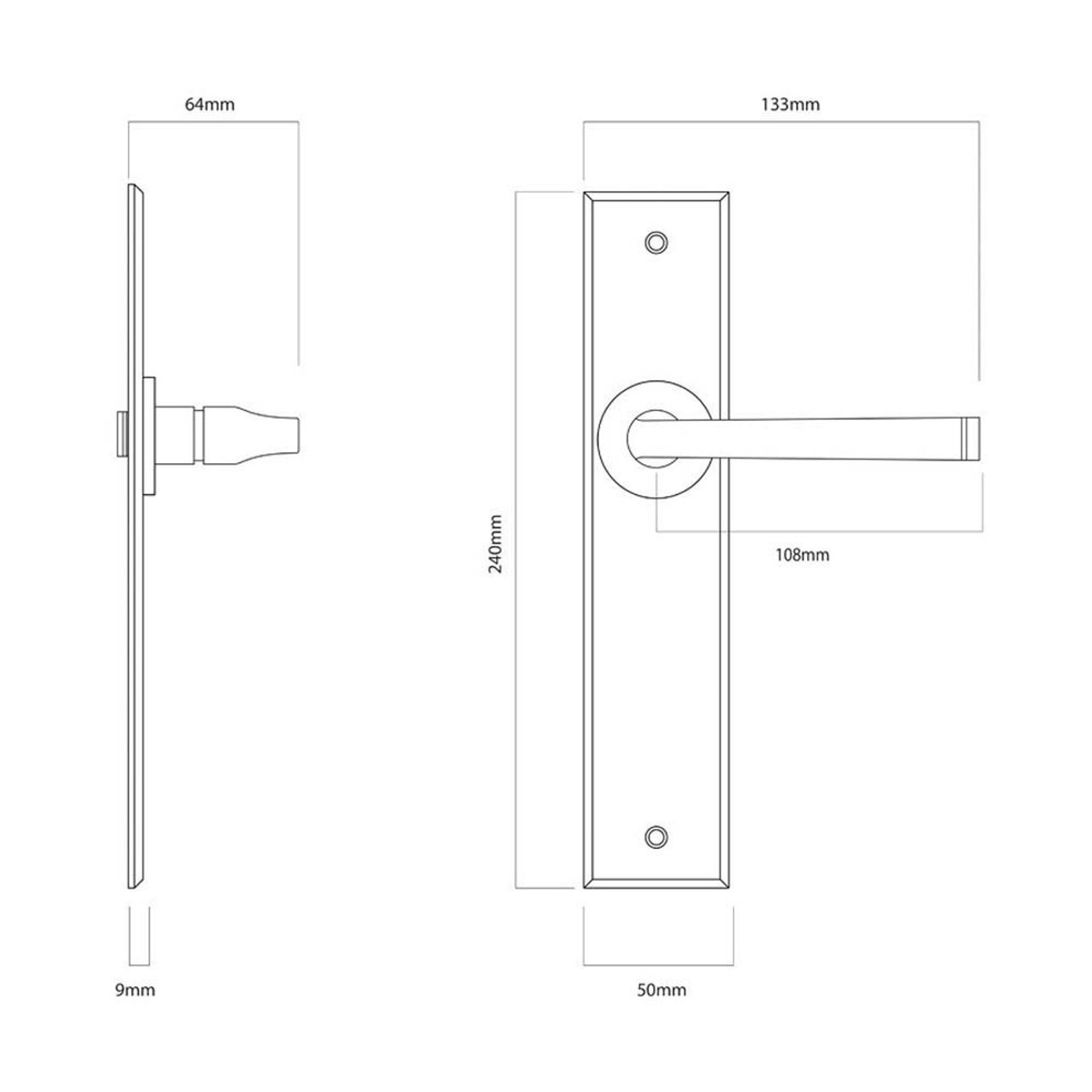 Iver Annecy Door Lever on Chamfered Backplate Euro Bronzed Brass 10788E85 - Customise to your needs gallery detail image