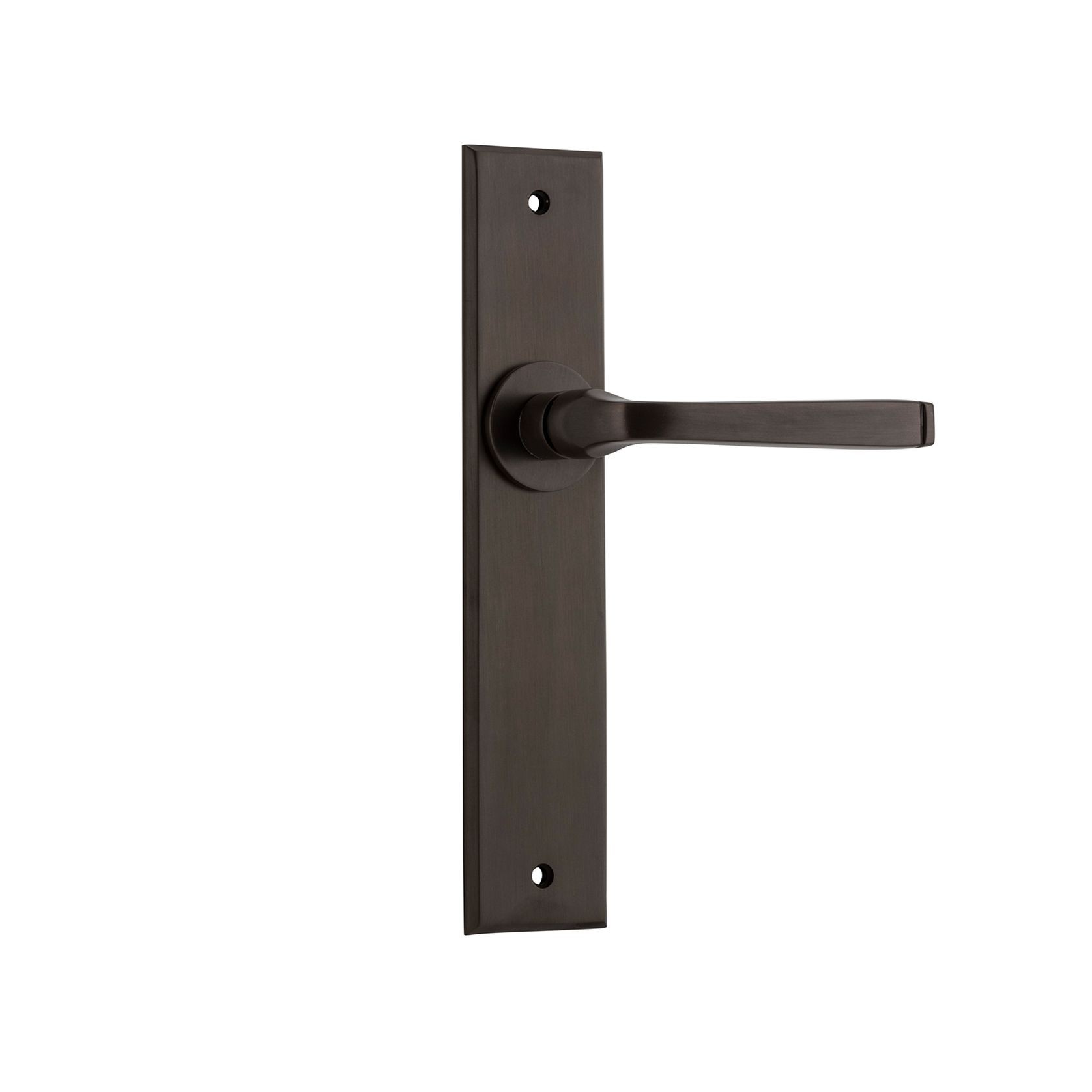 Iver Annecy Door Lever on Chamfered Backplate Latch Bronzed Brass Full Set 10788 - Customise to your needs gallery detail image