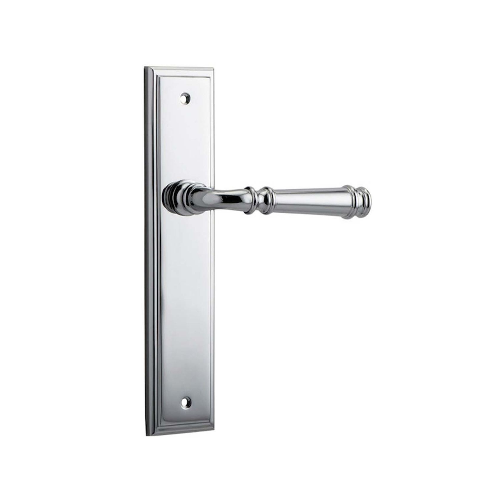 Iver Verona Door Lever on Stepped Backplate Passage Chrome Plated 11742 - Customise to your needs gallery detail image