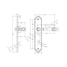 Iver Verona Door Lever on Shouldered Backplate Euro Brushed Chrome 12218E85 - Customise to your need gallery detail image