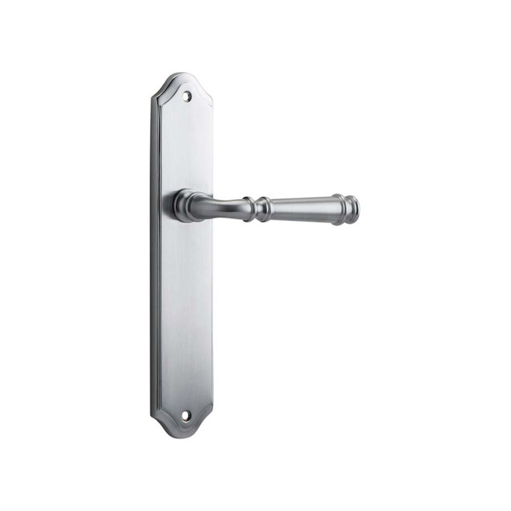 Iver Verona Door Lever on Shouldered Backplate Latch Brushed Chrome 12218 - Customise to your need gallery detail image