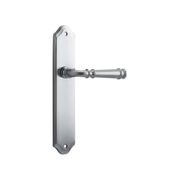 Iver Verona Door Lever on Shouldered Backplate Latch Brushed Chrome 12218 - Customise to your need gallery detail image