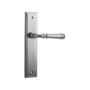 Iver Verona Door Lever on Stepped Backplate Passage Brushed Chrome 12242 - Customise to your need gallery detail image