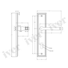 Iver Annecy Door Lever on Stepped Backplate Euro Brushed Chrome 12244E85 - Customise to your need gallery detail image