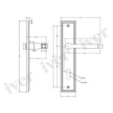 Iver Annecy Door Lever on Stepped Backplate Privacy Brushed Chrome 12244P85 - Customise to your need gallery detail image