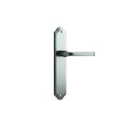 Door Lever on Shouldered Backplate Satin Nickel gallery detail image