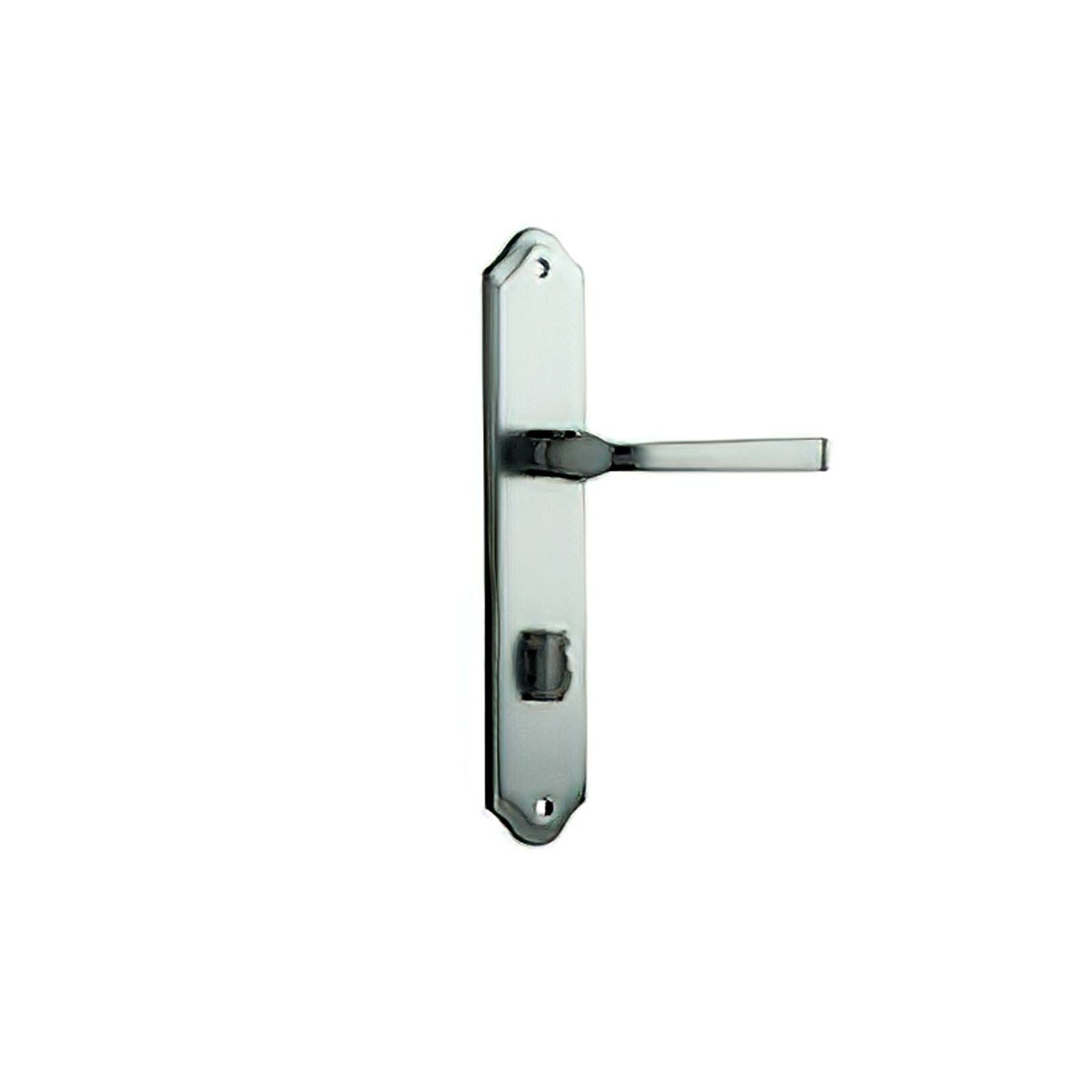 Door Lever on Shouldered Backplate Satin Nickel gallery detail image