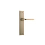 Iver Annecy Door Lever on Stepped Backplate Latch Brushed Brass 15244 - Customise to your need gallery detail image
