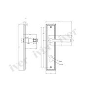 Iver Annecy Door Lever on Stepped Backplate Euro Brushed Brass 15244E85 - Customise to your need gallery detail image