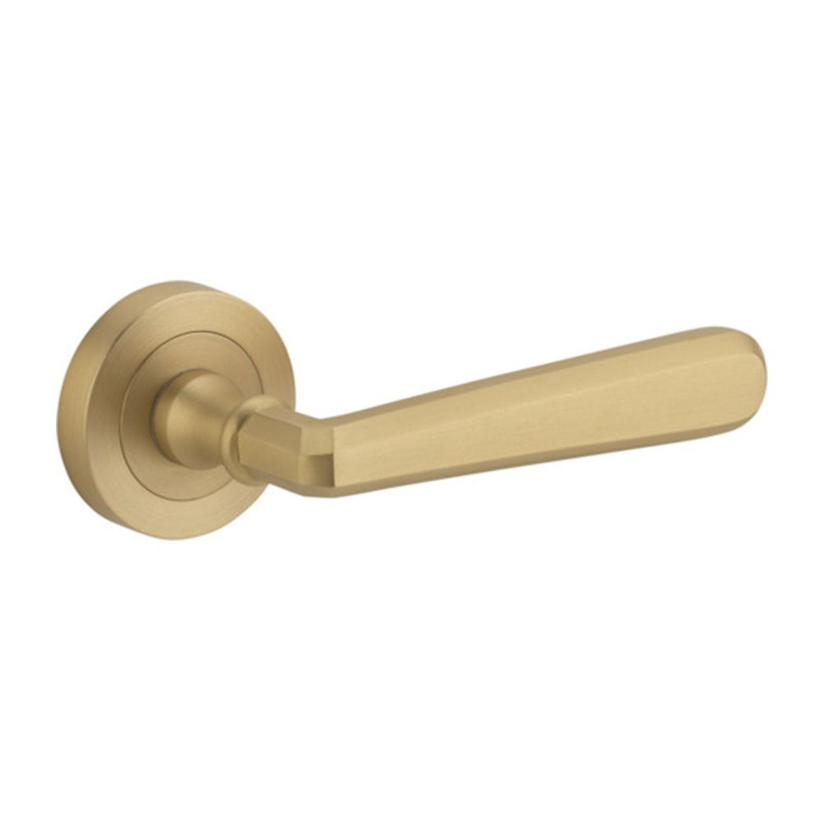 Iver Copenhagen Door Lever Handle on Round Rose gallery detail image