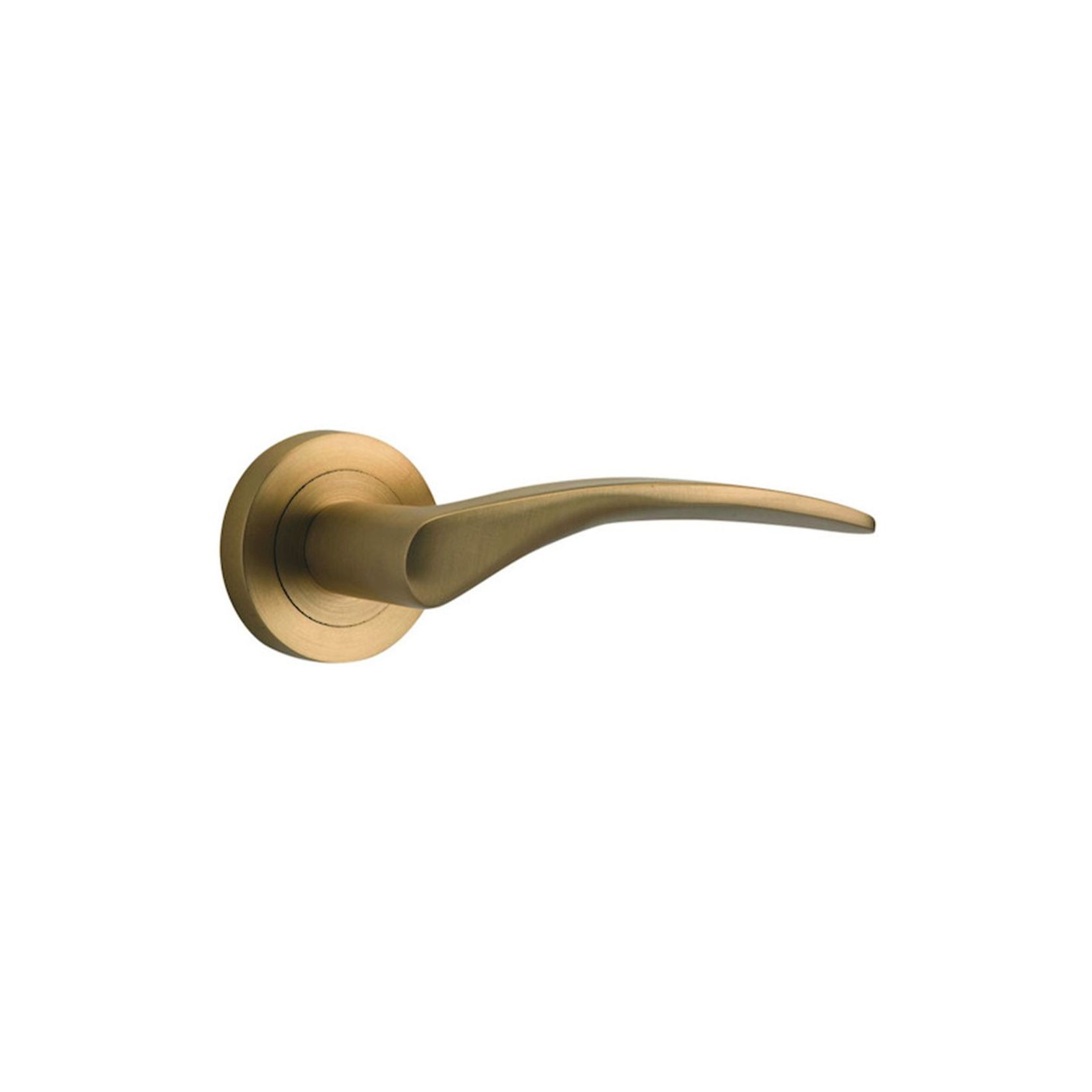 Iver Oxford Door Lever Handle on Round Rose gallery detail image