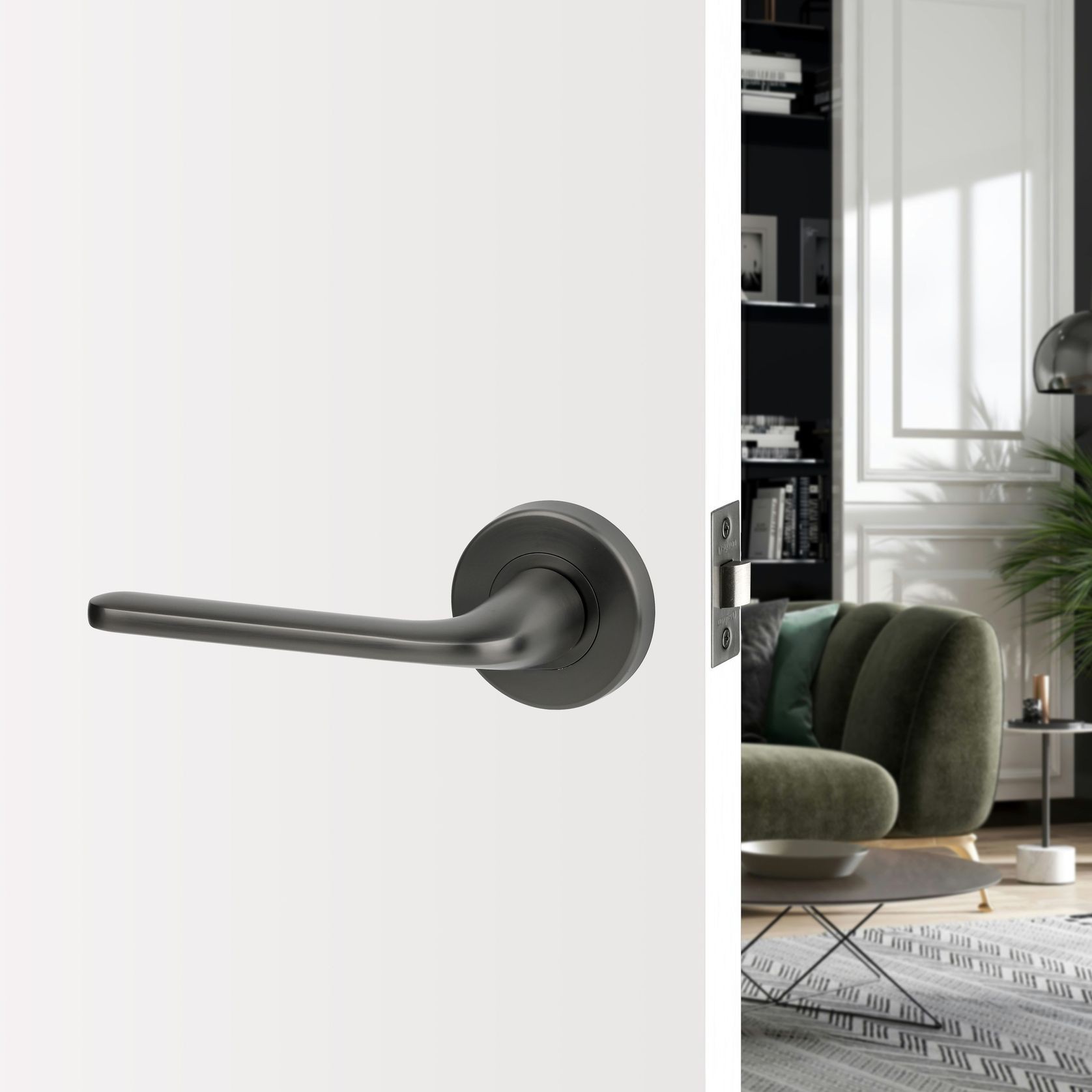 Venice Passage Lever Handle Graphite gallery detail image