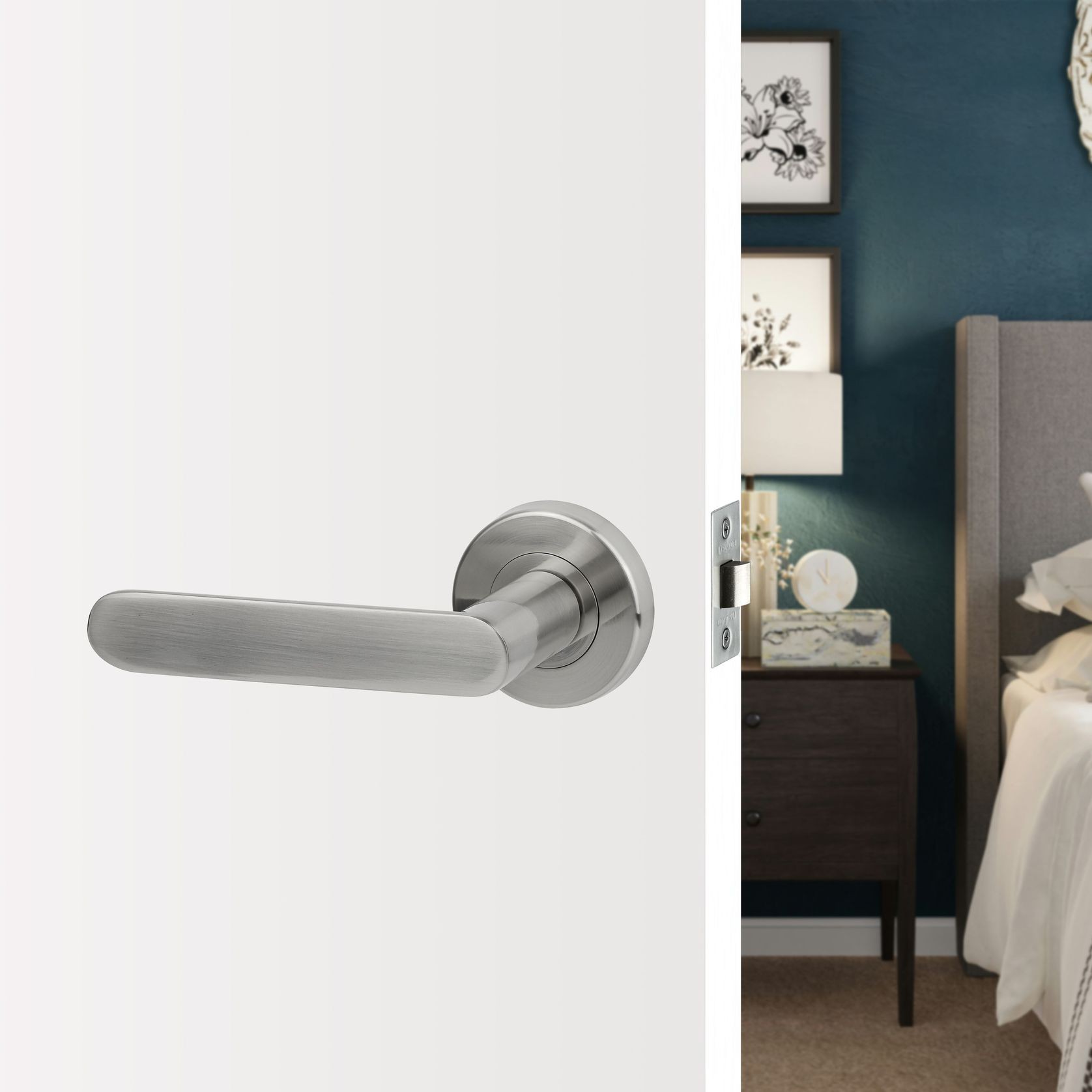 Cori Passage Lever Handle Satin Nickel gallery detail image