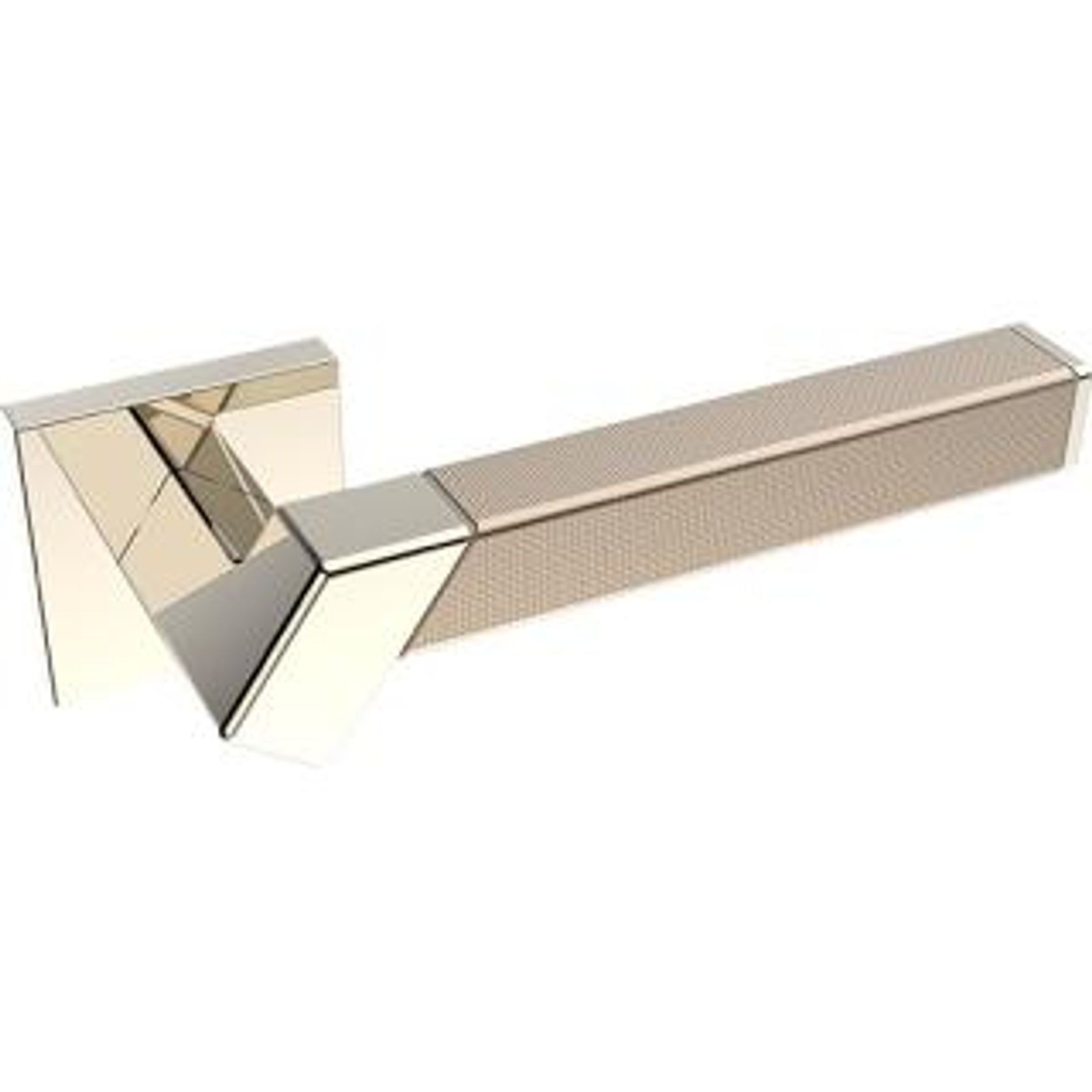 Kawajun Solid Brass and Weave Etched Door Leverset TBT gallery detail image