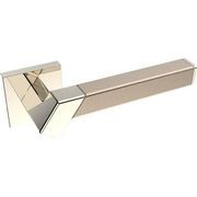 Kawajun Solid Brass and Weave Etched Door Leverset TBT gallery detail image