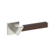 Kawajun Solid Brass and Leather Door Leverset TBT gallery detail image