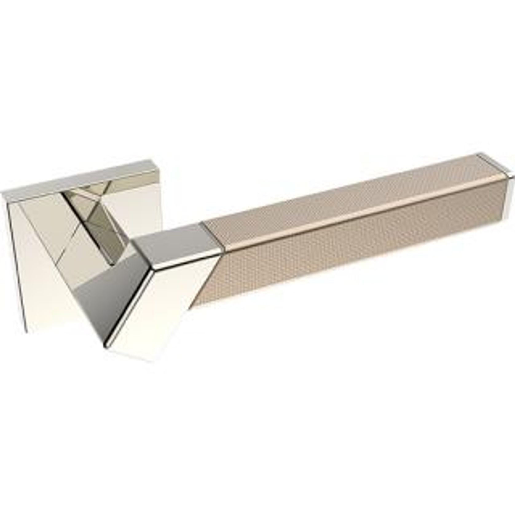 Kawajun Solid Brass and Weave Etched Door Leverset TBT gallery detail image