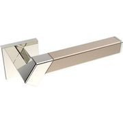 Kawajun Solid Brass and Weave Etched Door Leverset TBT gallery detail image