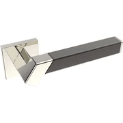 Kawajun Solid Brass and Weave Etched Door Leverset TBT gallery detail image