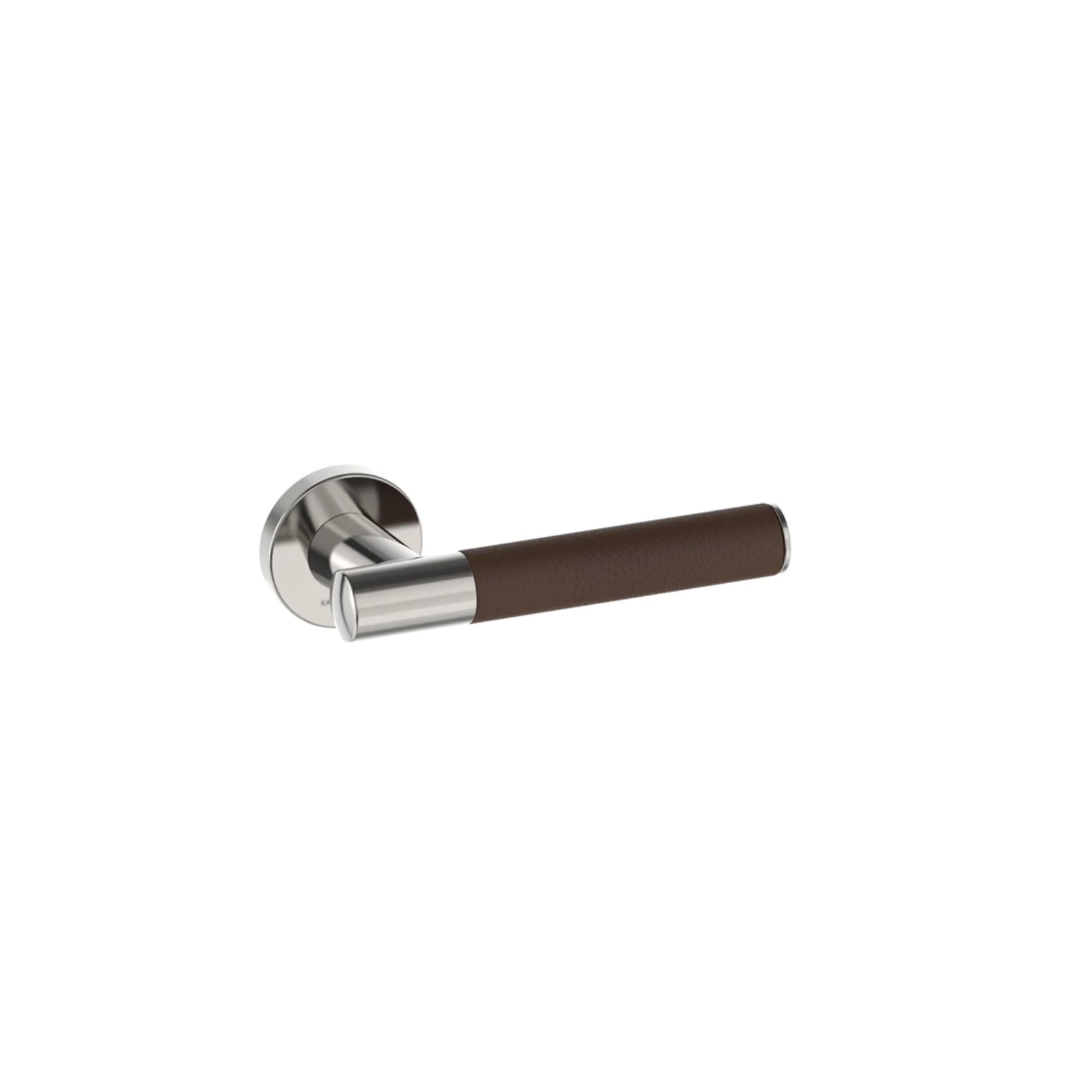 Kawajun Solid Brass and Leather Door Leverset TCC gallery detail image