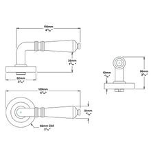 Iver Sarlat Door Lever Handle on Round Rose gallery detail image