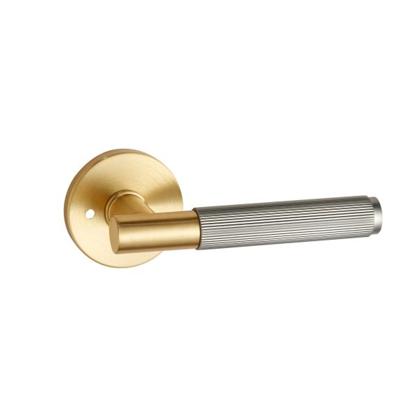 Round Low-Profile Rose in BB finish with Linea Lever gallery detail image