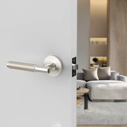 Flow Lever Handle In Matt Brushed Nickel gallery detail image