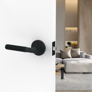 Flow Lever Handle In Matt Black gallery detail image