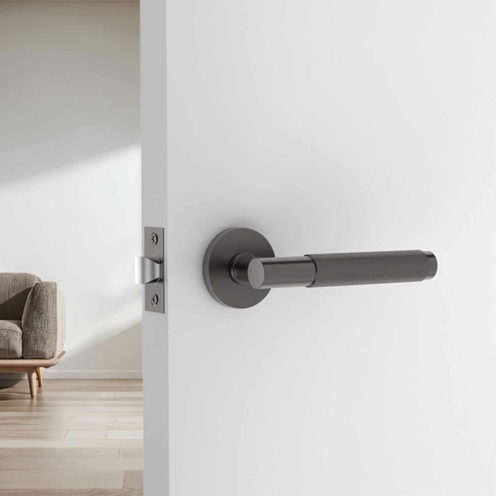 Flow Lever Handle In Nickel Graphite gallery detail image