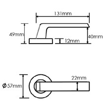 Schlage Form Series Kanso Door Lever gallery detail image