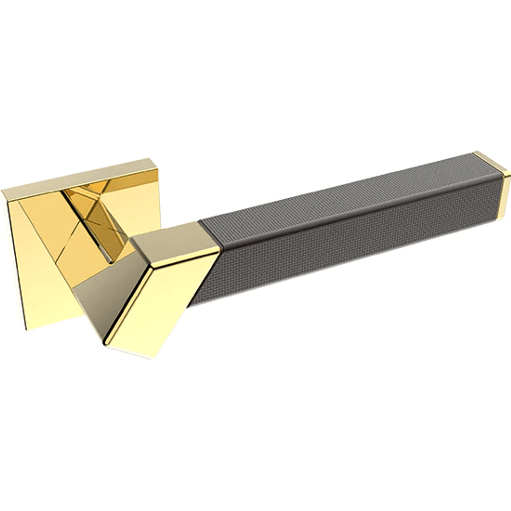 Kawajun Solid Brass and Weave Etched Door Leverset TBT gallery detail image