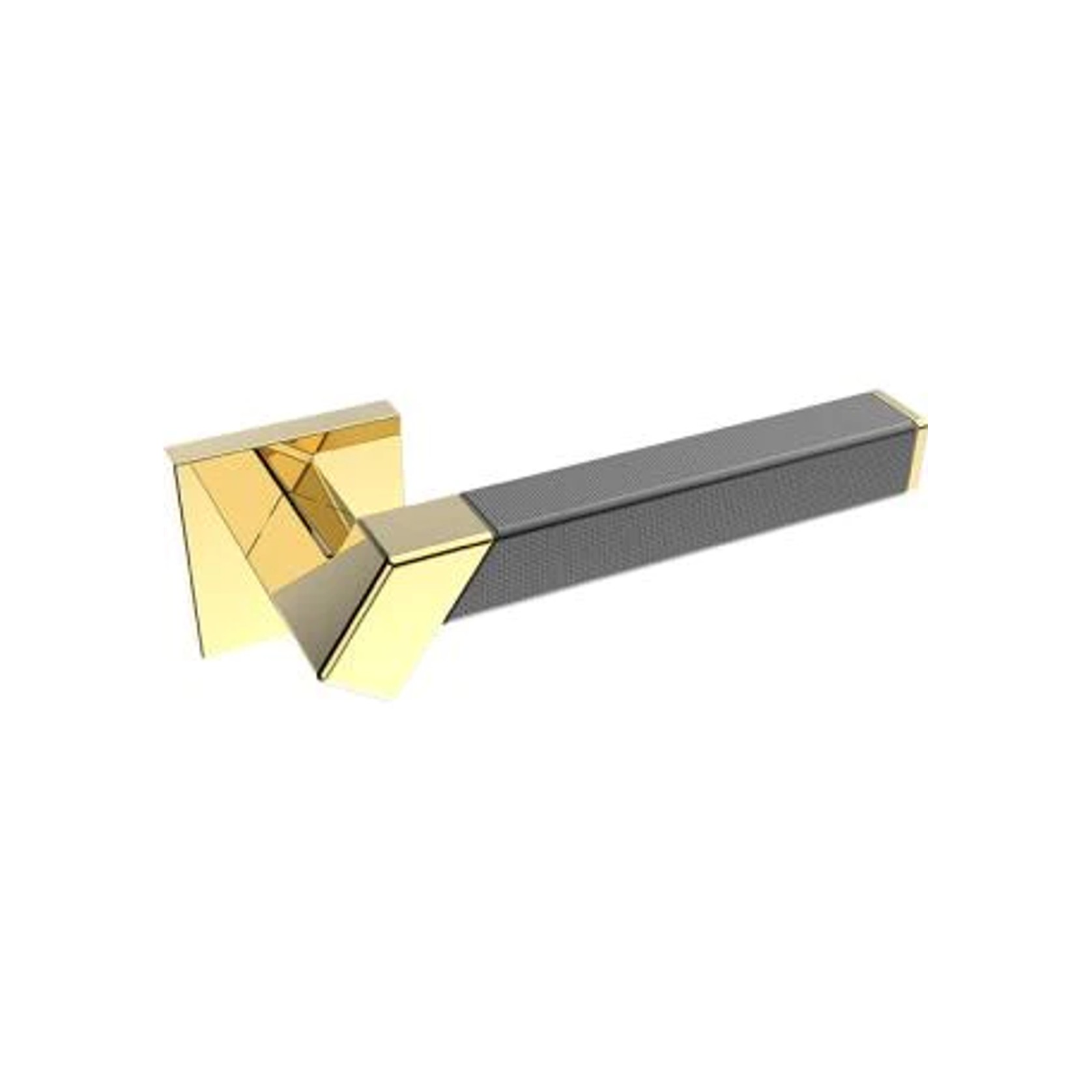 Kawajun Solid Brass and Weave Etched Door Leverset TBT gallery detail image