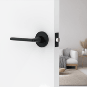 Loft Lever Handle In Matt Black gallery detail image