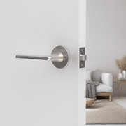Loft Lever Handle In Matt Brushed Nickel gallery detail image