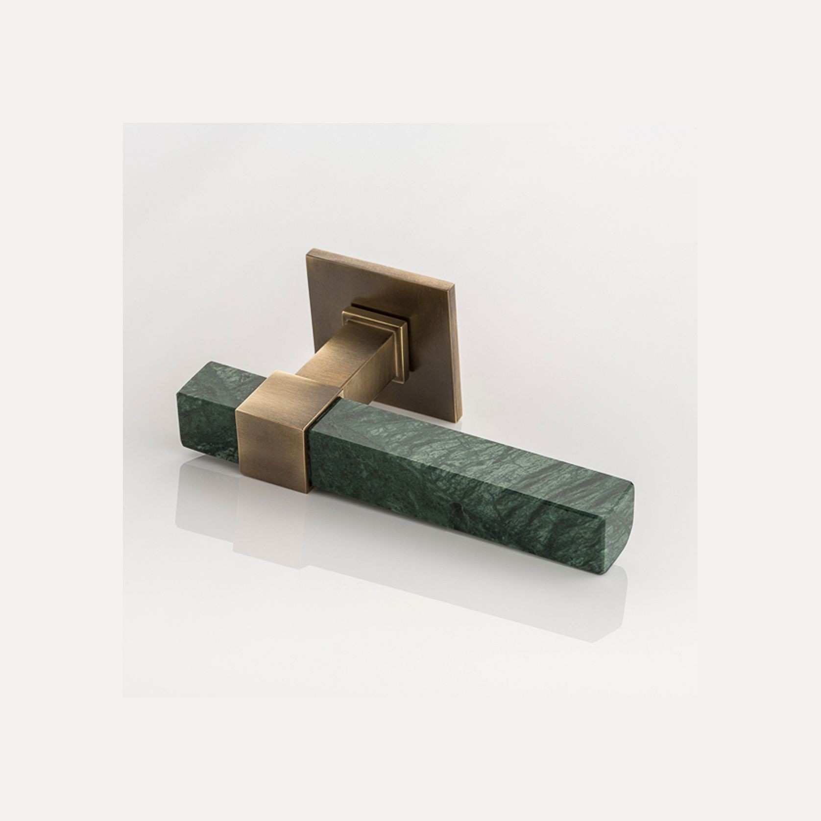 Joseph Giles - Collett Solid Brass & Marble Door Lever gallery detail image