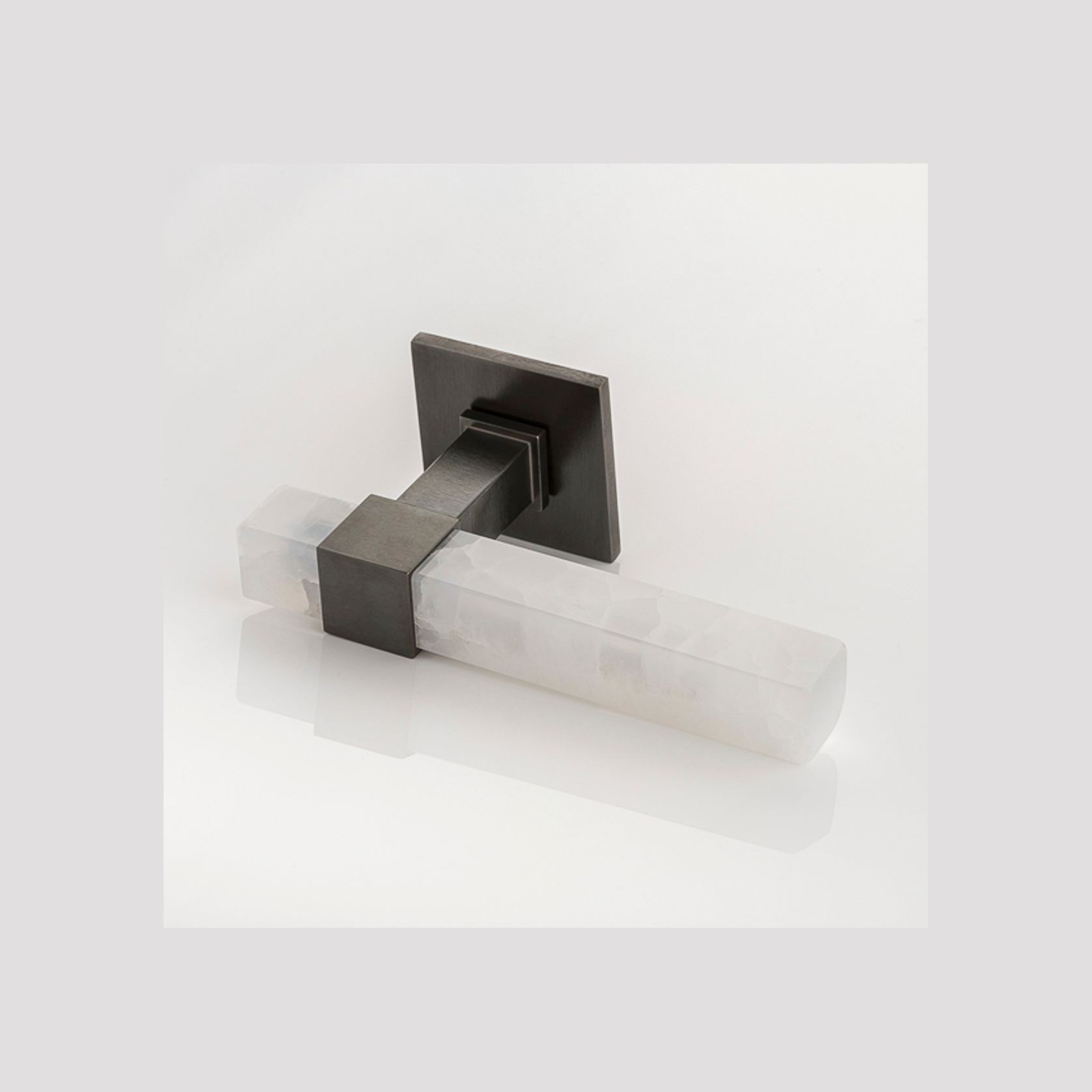 Joseph Giles - Collett Solid Brass & Marble Door Lever gallery detail image