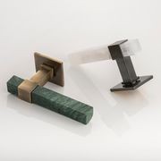 Joseph Giles - Collett Solid Brass & Marble Door Lever gallery detail image