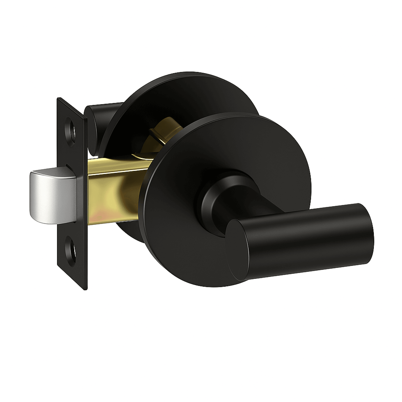 Round Low-Profile Rose in MB finish with Solido Lever gallery detail image
