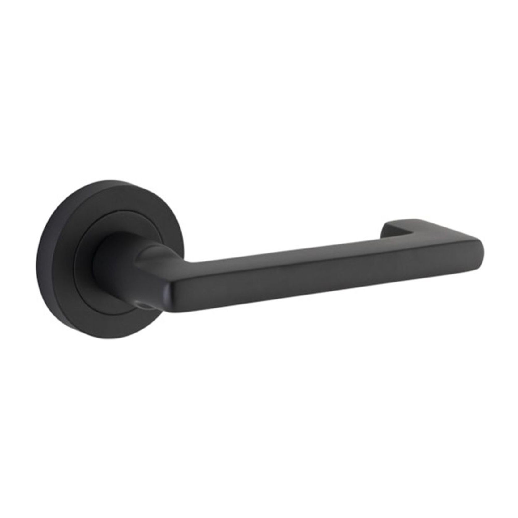 Iver Baltimore Return Door Lever Handle on Round Rose gallery detail image