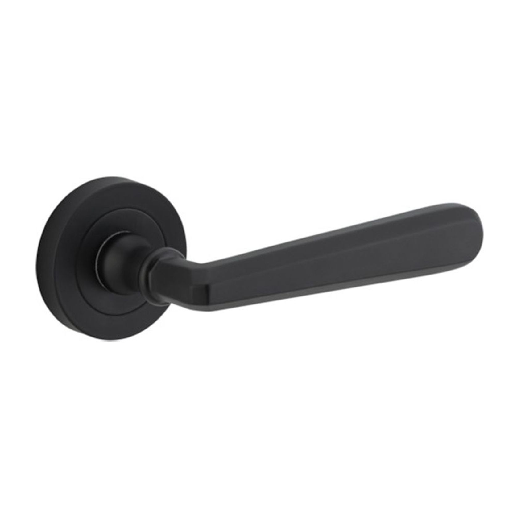 Iver Copenhagen Door Lever Handle on Round Rose gallery detail image