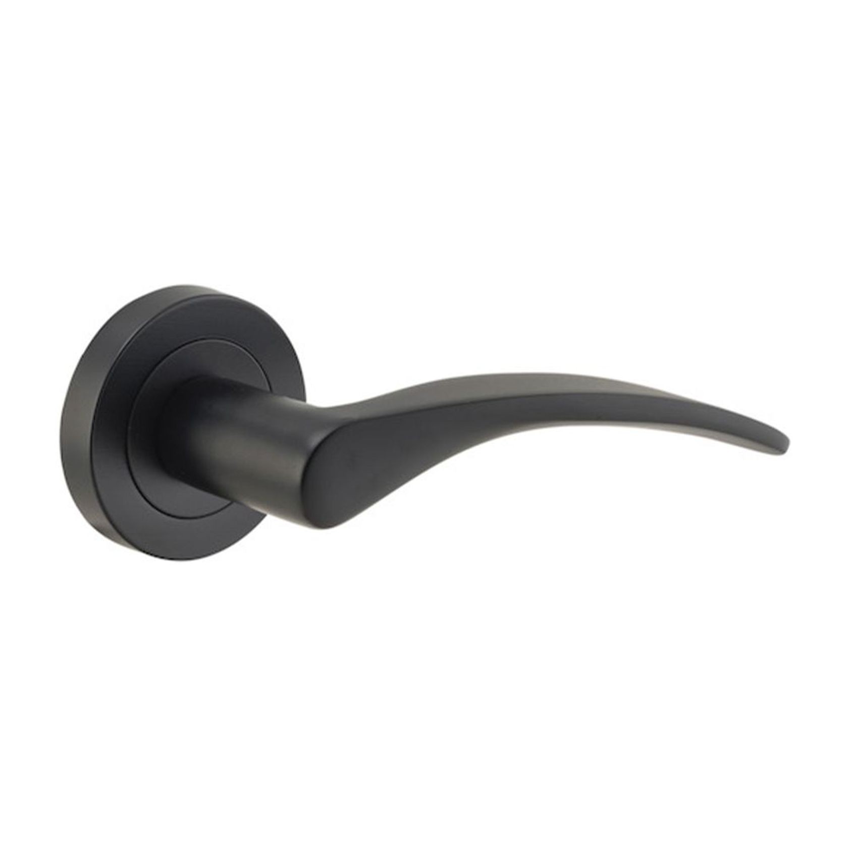 Iver Oxford Door Lever Handle on Round Rose gallery detail image