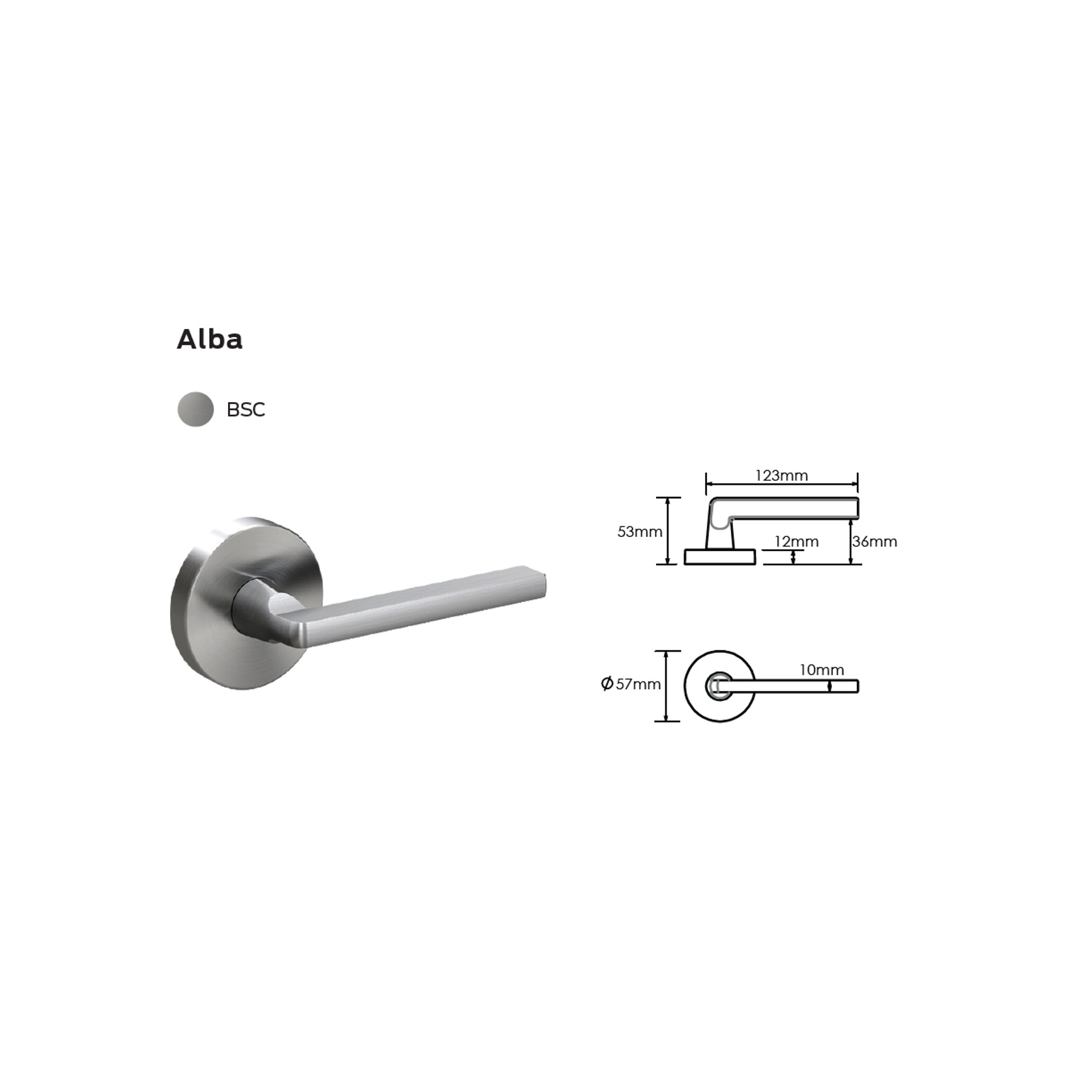 Schlage Medio Series Alba Door Lever gallery detail image