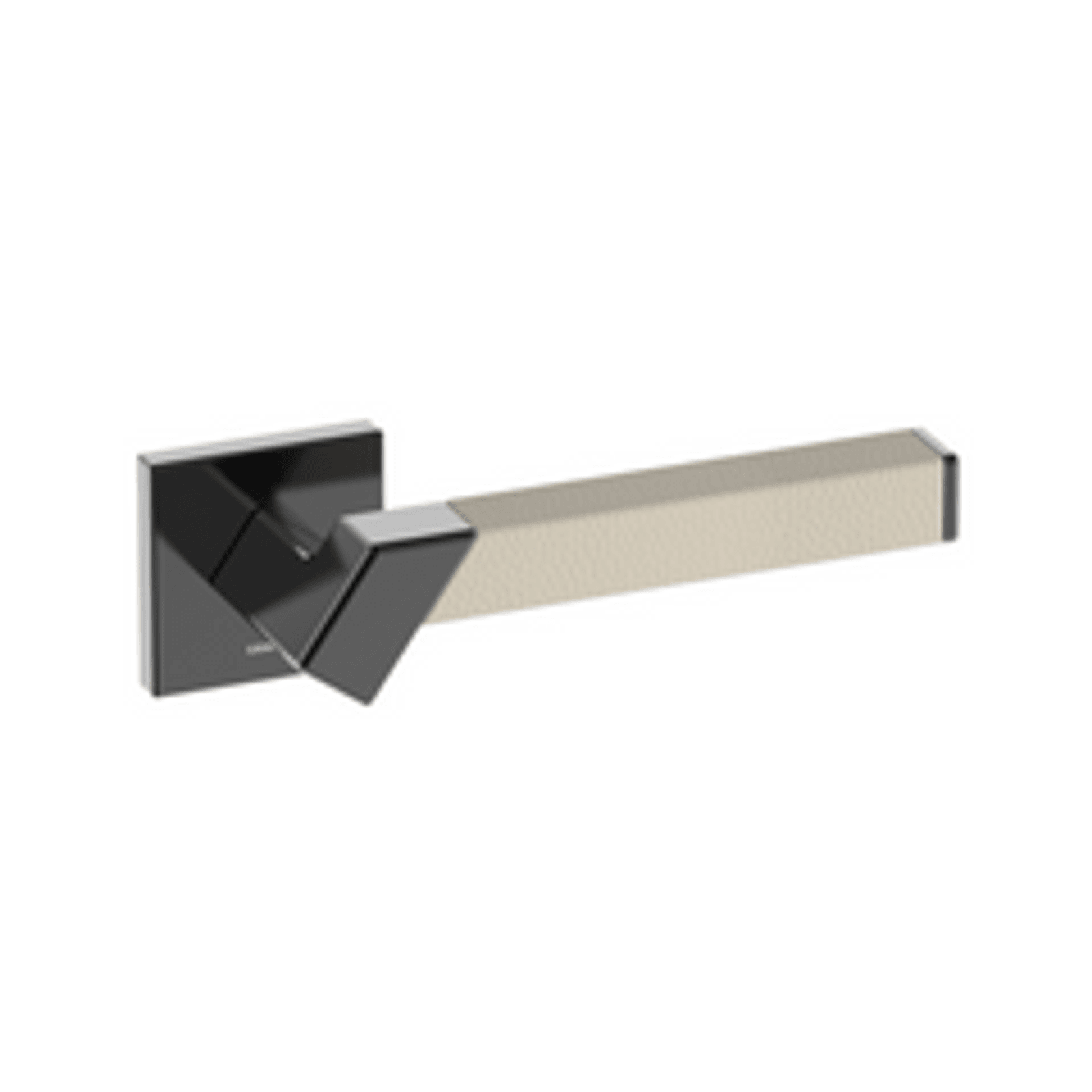 Kawajun Solid Brass and Leather Door Leverset TBT gallery detail image