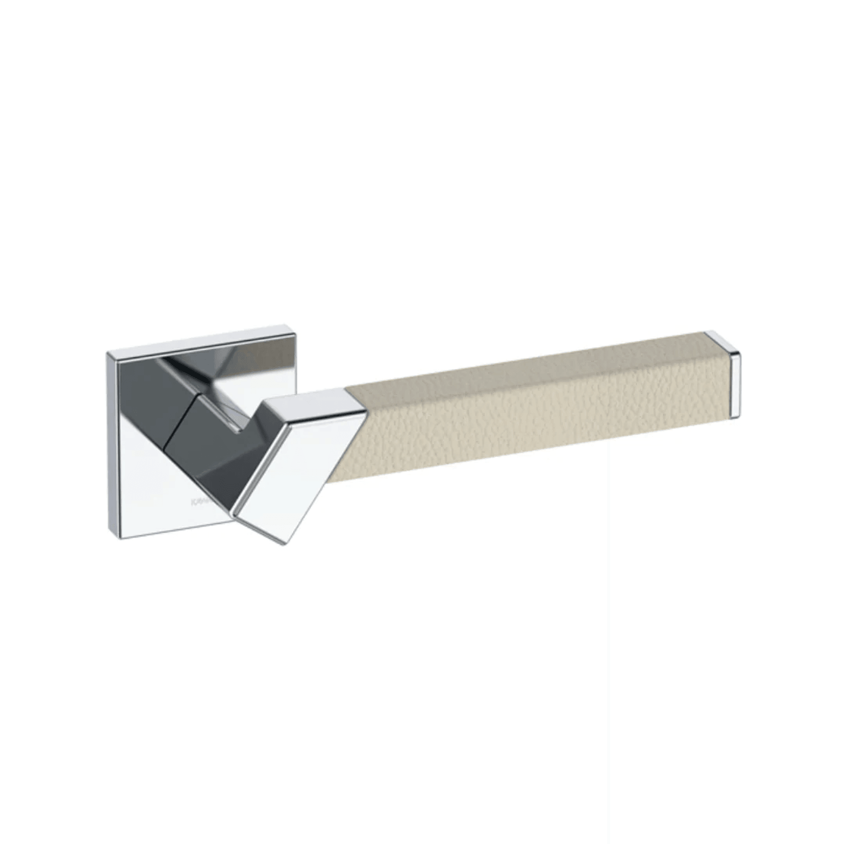 Kawajun Solid Brass and Leather Door Leverset TBT gallery detail image