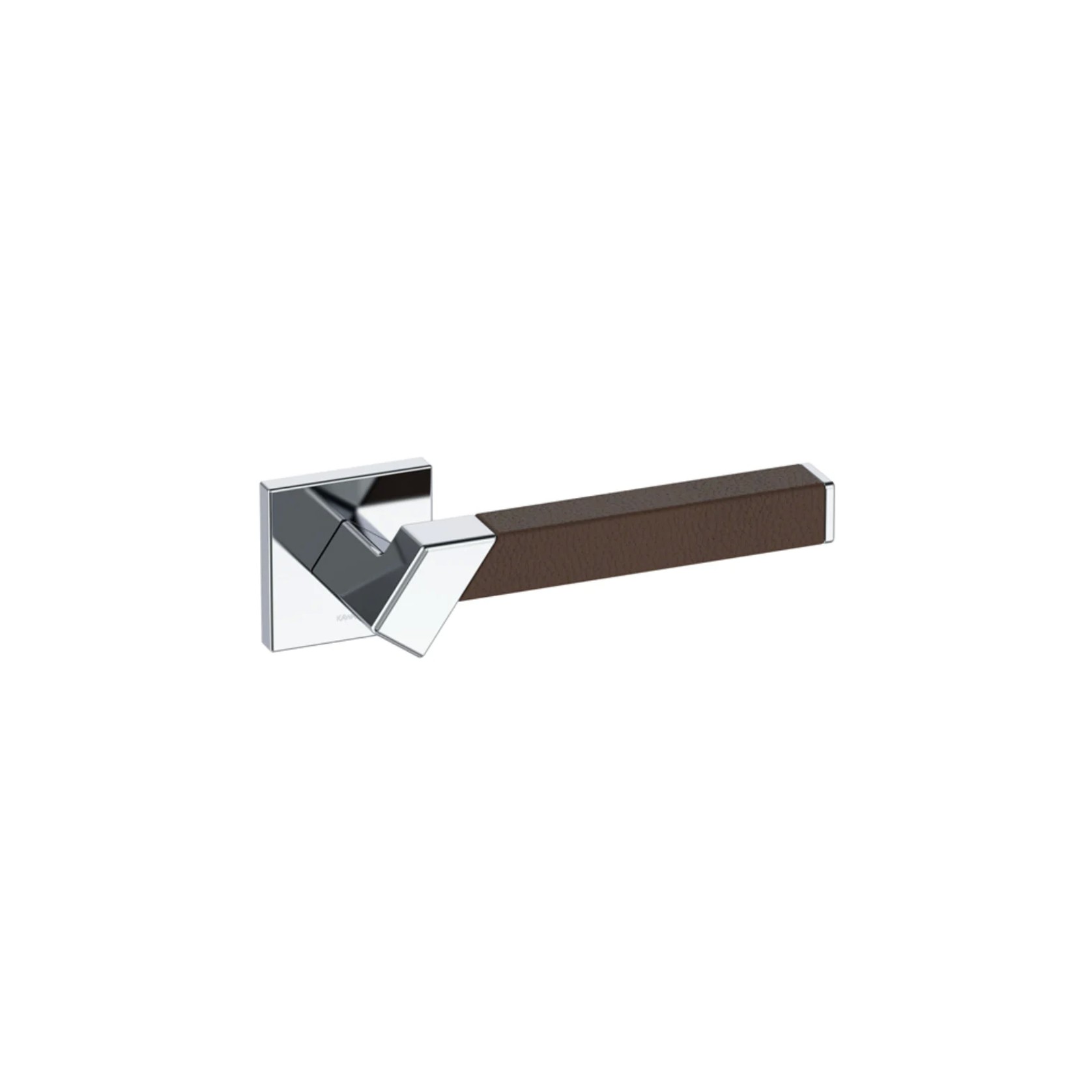 Kawajun Solid Brass and Leather Door Leverset TBT gallery detail image