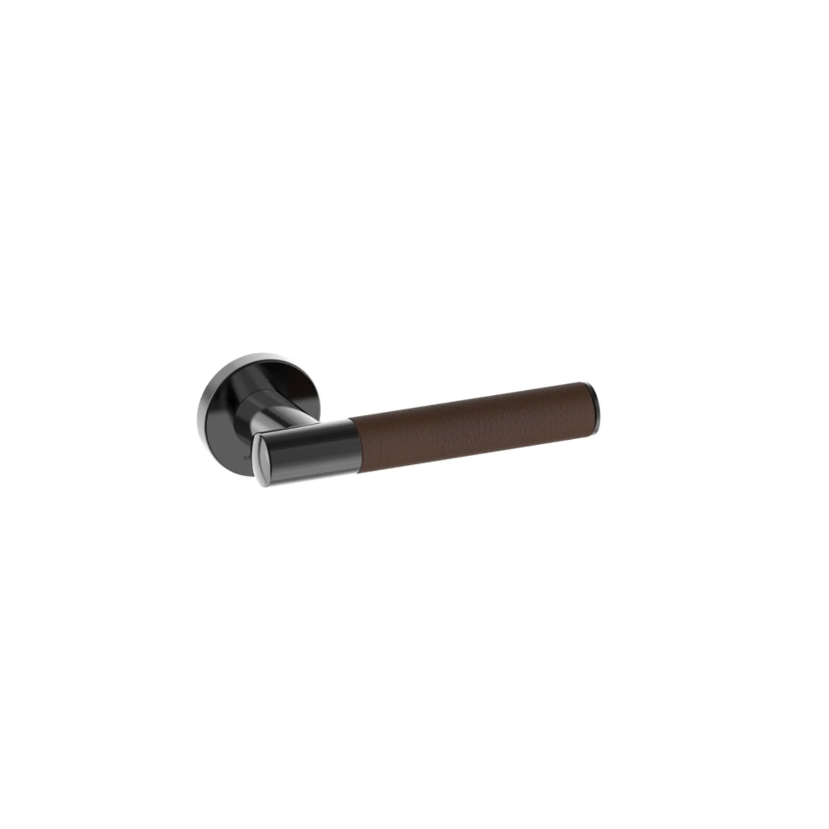 Kawajun Solid Brass and Leather Door Leverset TCC gallery detail image