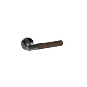 Kawajun Solid Brass and Leather Door Leverset TCC gallery detail image
