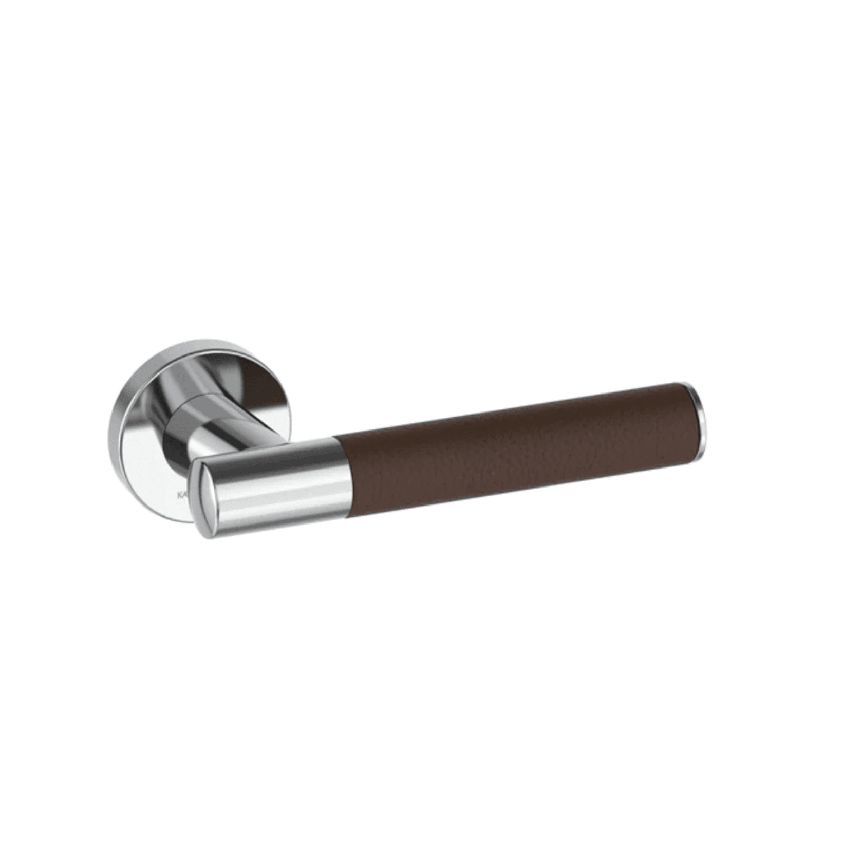 Kawajun Solid Brass and Leather Door Leverset TCC gallery detail image